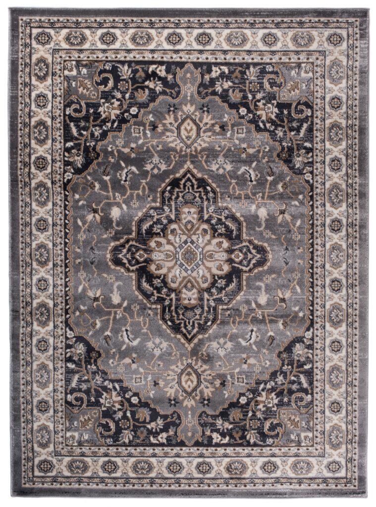 Tapis Colorado Traditionnel Gris Crème Ornamental