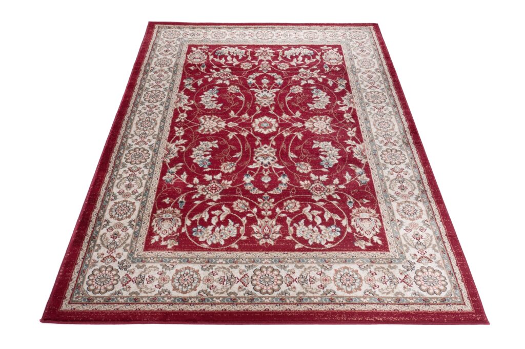 Tapis Colorado Traditionnel Rouge Crème Floral