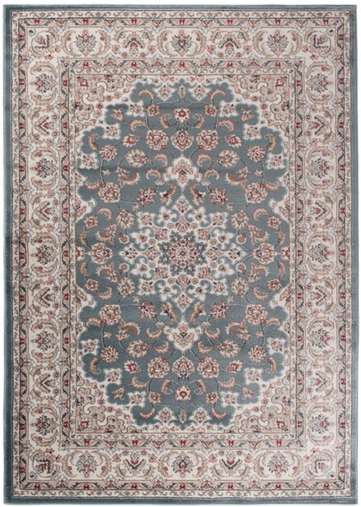 Tapis Colorado Bleu Crème Rouge Traditionnel