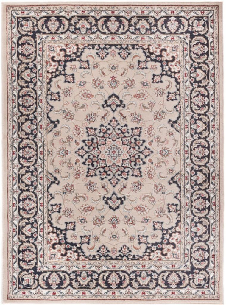 Tapis Colorado Beige Noir Rouge Traditionnel