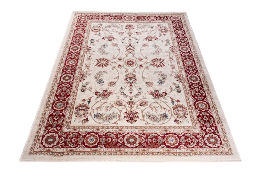 Tapis Colorado Traditionnel Crème Rouge Floral