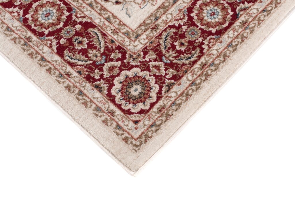 Tapis Colorado Traditionnel Crème Rouge Floral