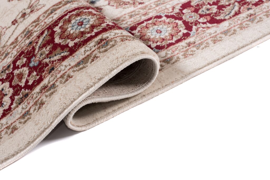 Tapis Colorado Traditionnel Crème Rouge Floral