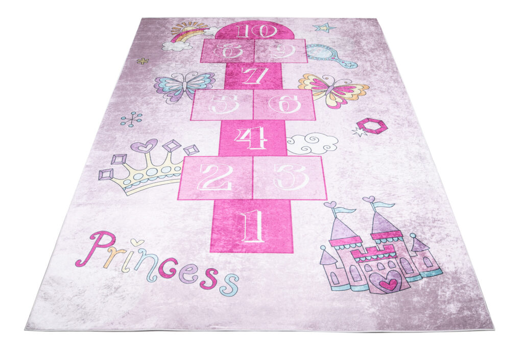Tapis Emma Enfant Rose Marelle Antidérapant