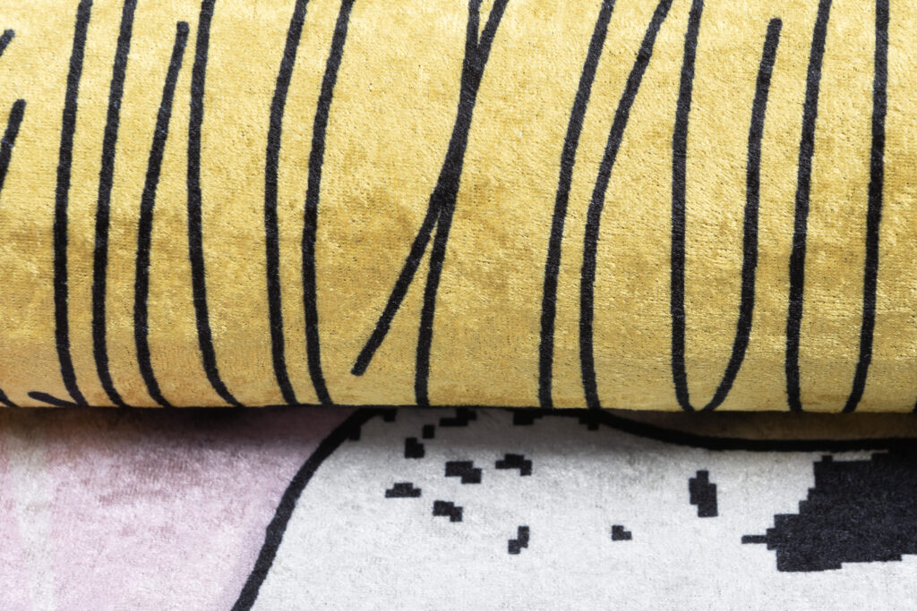 Tapis Emma Enfant Rose Fille Chat Antidérapant