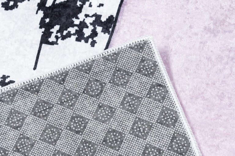 Tapis Emma Enfant Rose Fille Chat Antidérapant