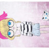 Tapis Emma Enfant Rose Fille Chat Antidérapant
