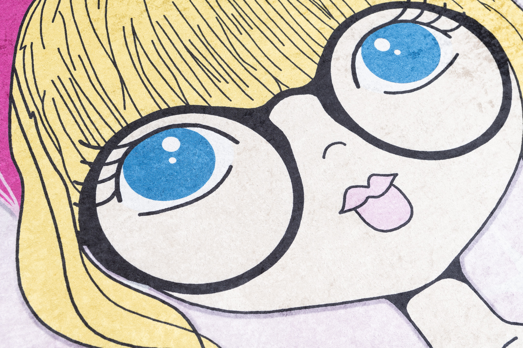 Tapis Emma Enfant Rose Fille Chat Antidérapant