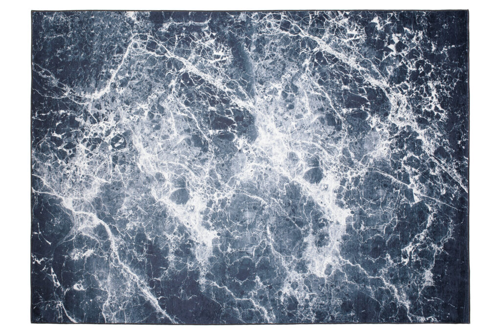 Tapis Toscana Vintage Bleu Marine Marbre