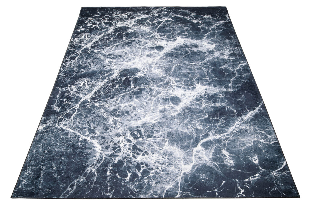 Tapis Toscana Vintage Bleu Marine Marbre