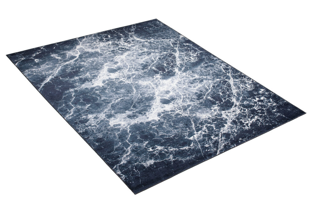 Tapis Toscana Vintage Bleu Marine Marbre