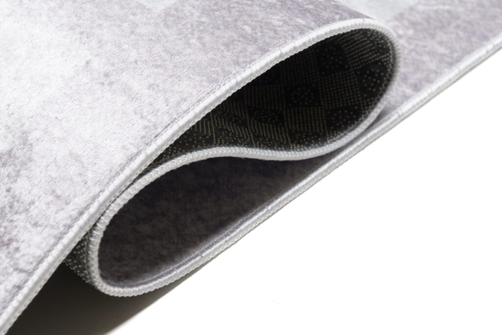 Tapis Toscana à Franges Gris Clair Cadre