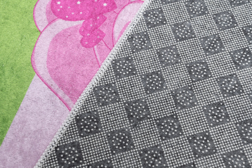 Tapis Emma Enfant Rose Fée Marelle Antidérapant