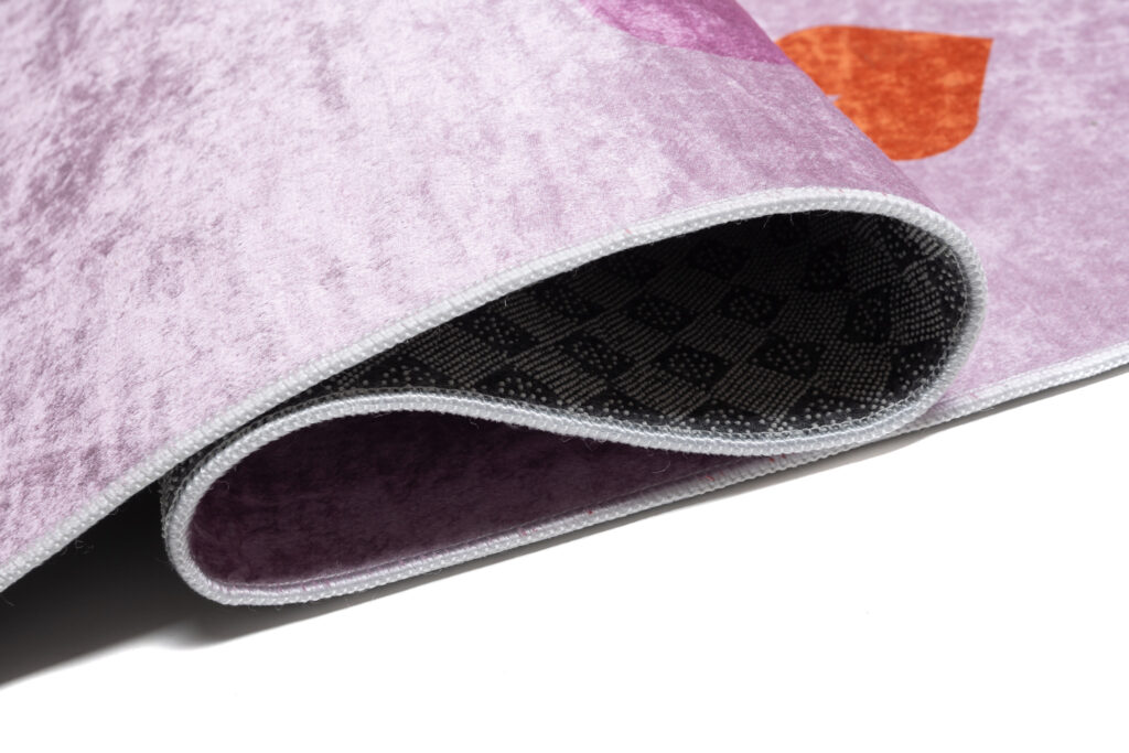 Tapis Emma Enfant Rose Fée Marelle Antidérapant