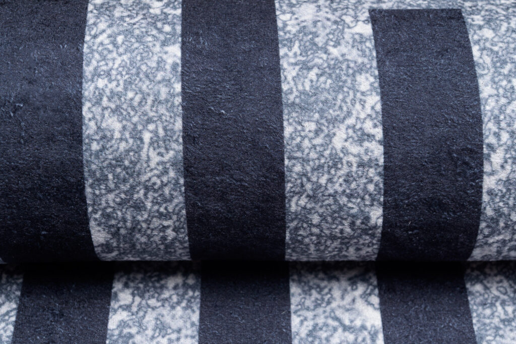 Tapis Toscana à Franges Gris Bleu Cadre