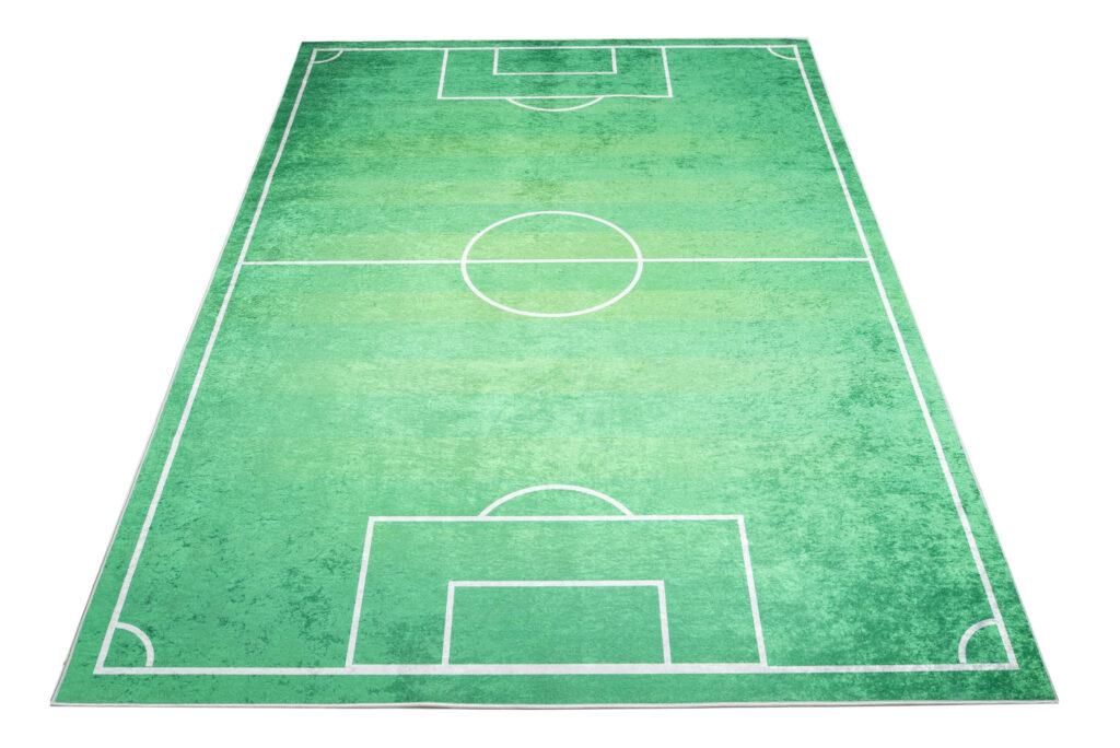 Tapis Emma Antidérapant Lavable Vert Terrain de Sport