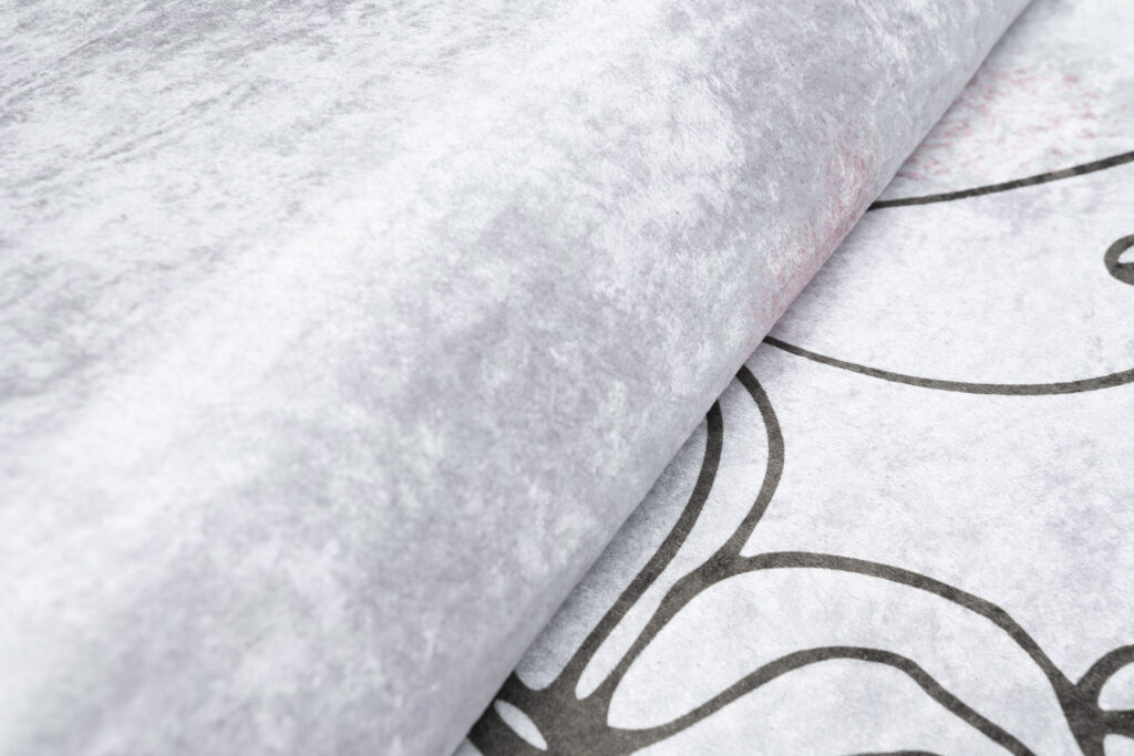 Tapis Emma Enfant Gris Fille Ours en Peluche Antidérapant