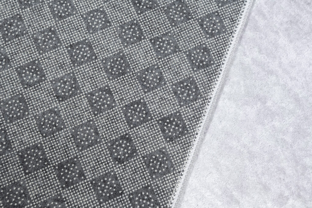 Tapis Emma Enfant Gris Fille Ours en Peluche Antidérapant