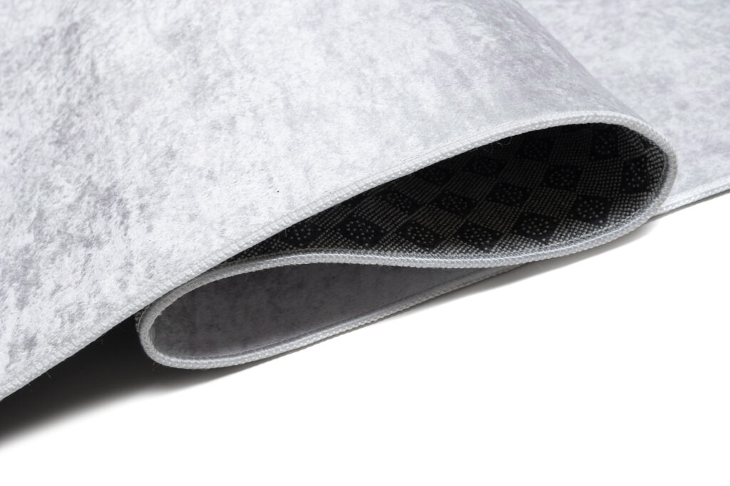 Tapis Emma Enfant Gris Fille Ours en Peluche Antidérapant