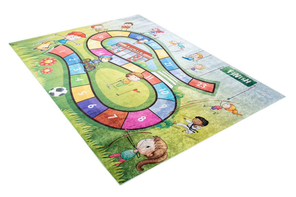 Tapis Emma Enfant Vert Course Antidérapant