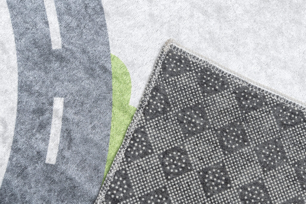 Tapis Emma Antidérapant Lavable Gris Chantier Route