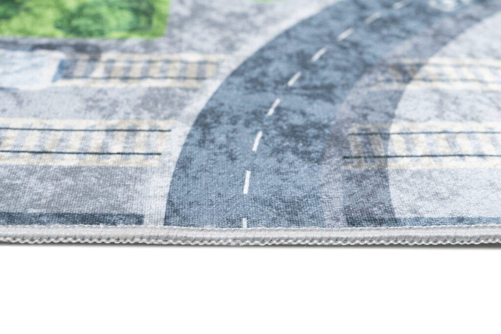 Tapis Emma Antidérapant Lavable Gris Aéroport Route