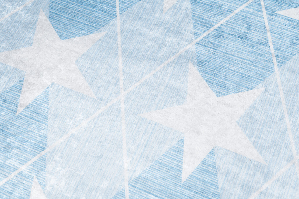 Tapis Emma Antidérapant Lavable Bleu Etoiles