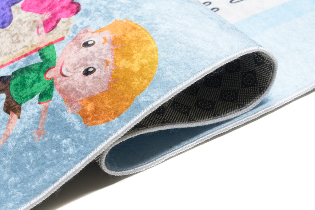 Tapis Emma Enfant Bleu Table de Multiplication