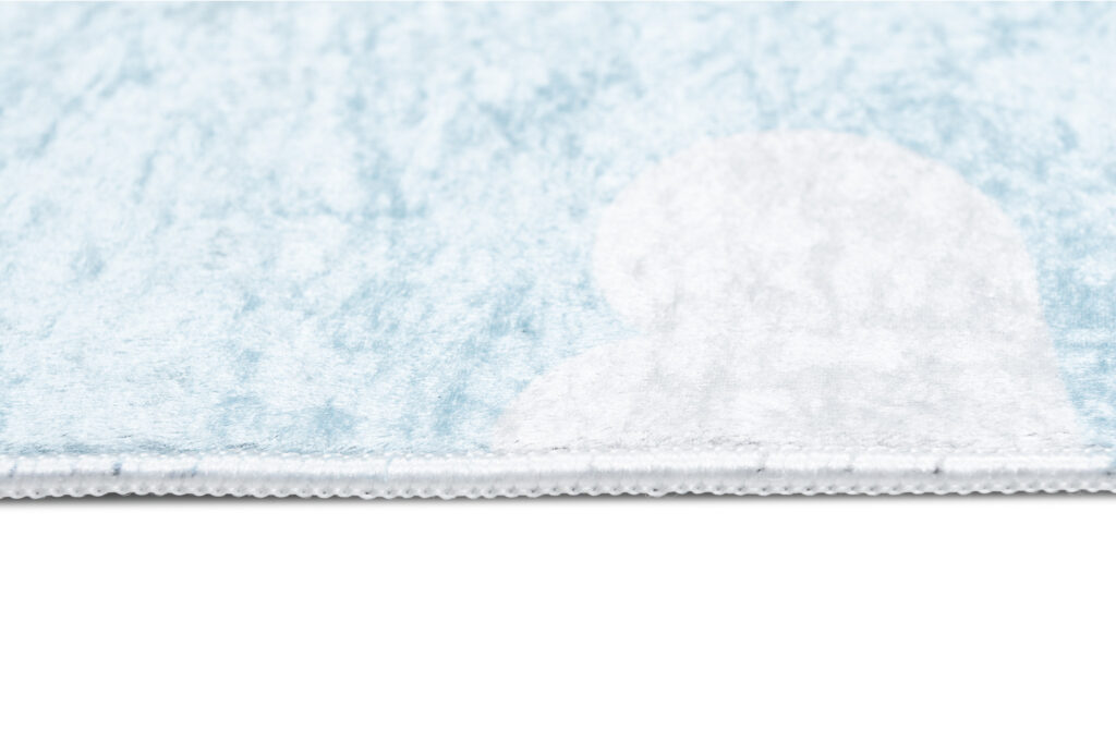 Tapis Emma Enfant Bleu Ciel Nuages Antidérapant