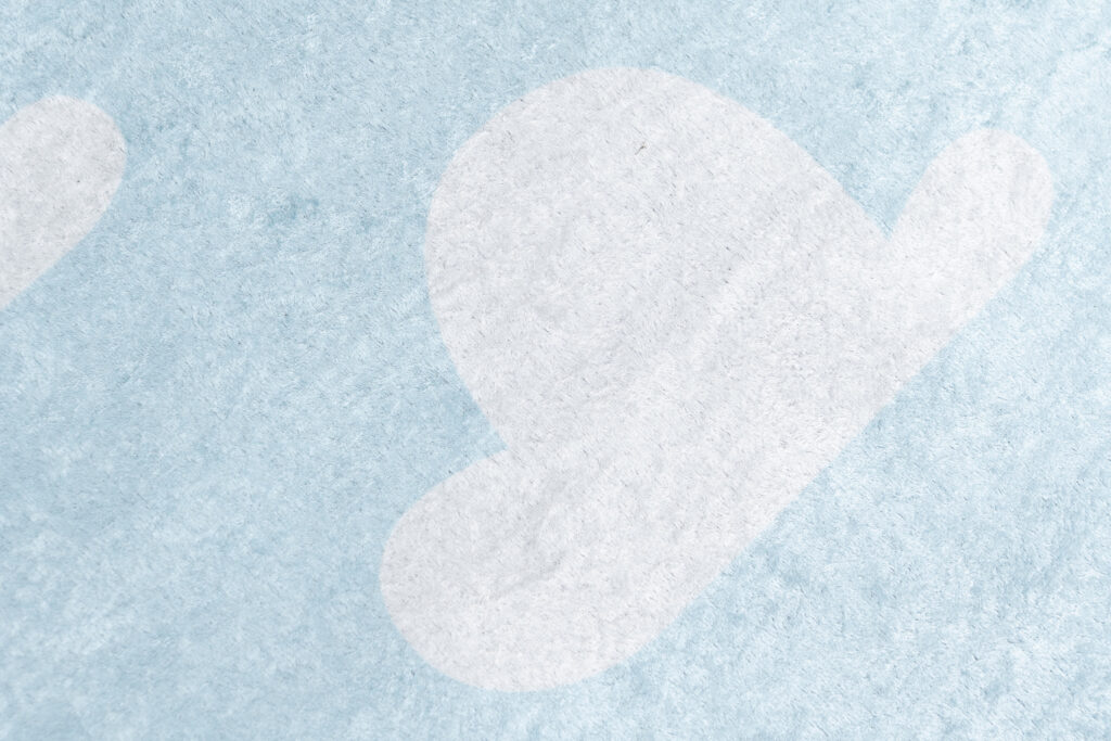 Tapis Emma Enfant Bleu Ciel Nuages Antidérapant