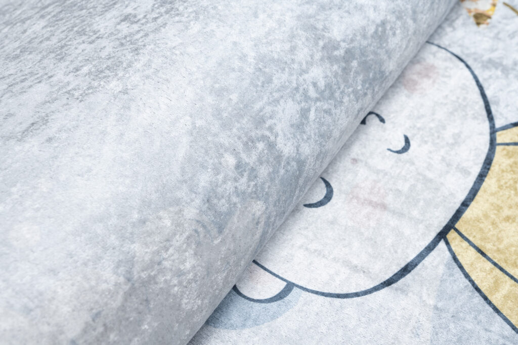 Tapis Emma Enfant Bleu Gris Petit Prince Antidérapant