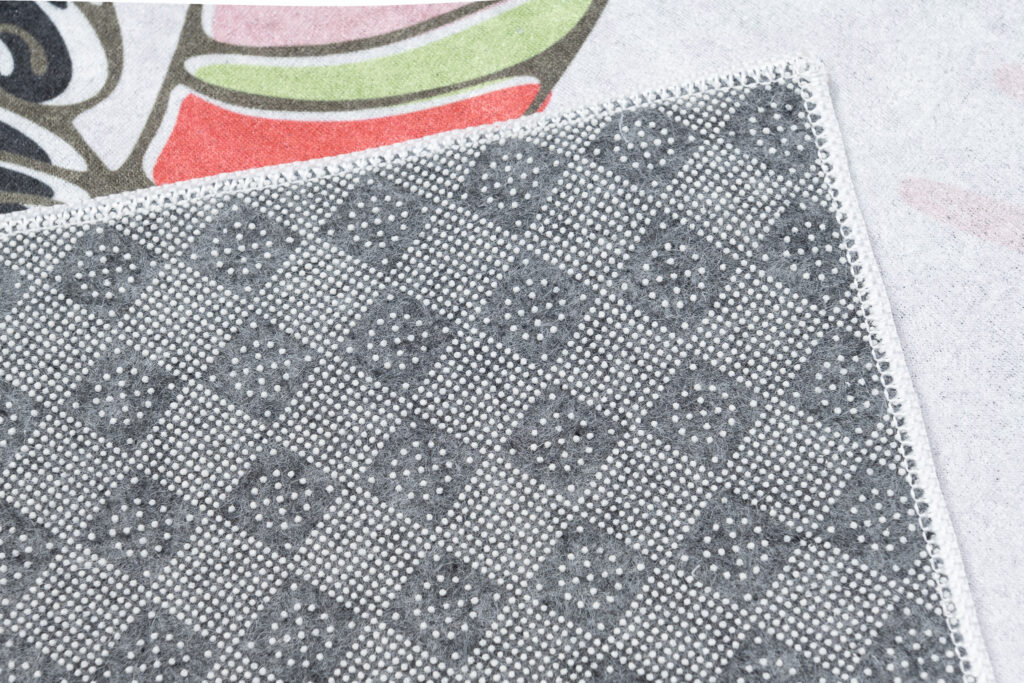 Tapis Emma Enfant Gris Fille Chien Antidérapant
