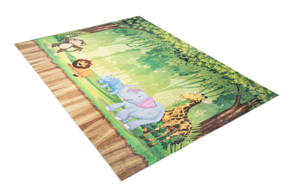 Tapis Emma Antidérapant Lavable Safari Jungle
