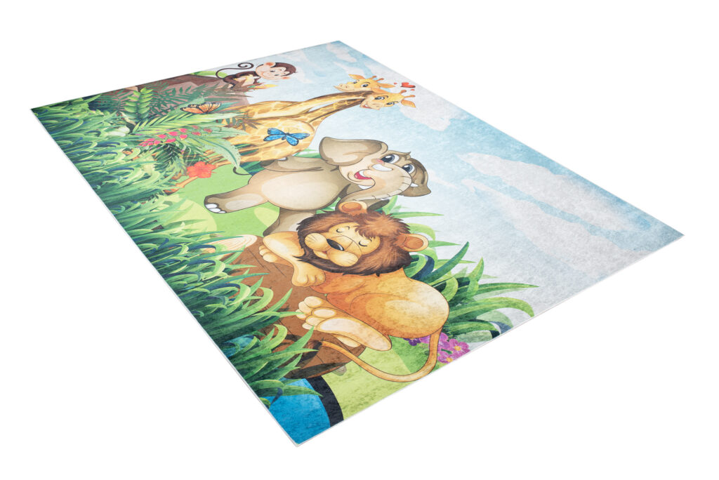 Tapis Emma Antidérapant Lavable Safari Prairie