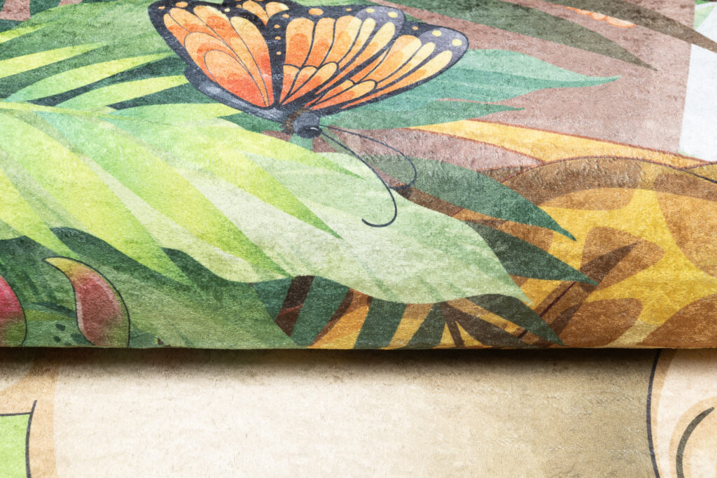 Tapis Emma Antidérapant Lavable Safari Prairie