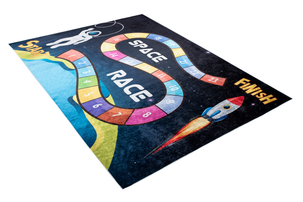 Tapis Emma Enfant Foncé Cosmos Course Antidérapant