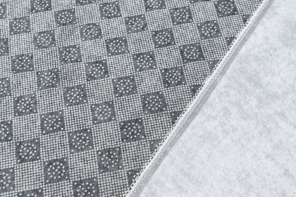 Tapis Emma Enfant Gris Bleu Marelle Antidérapant