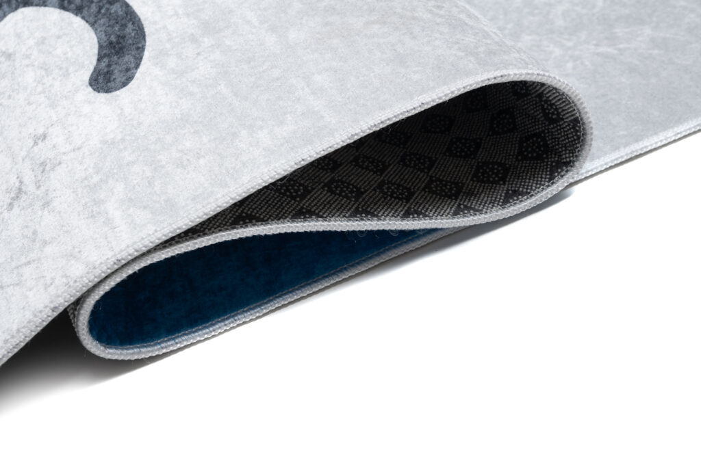 Tapis Emma Enfant Gris Bleu Marelle Antidérapant