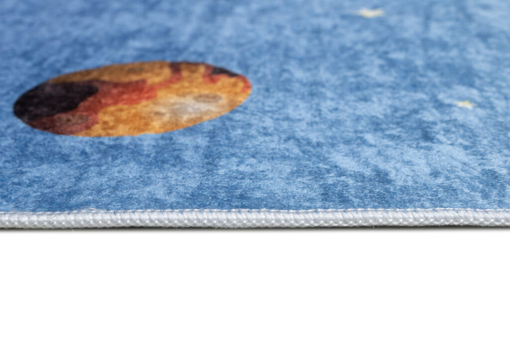 Tapis Emma Enfant Bleu Cosmonaute Antidérapant