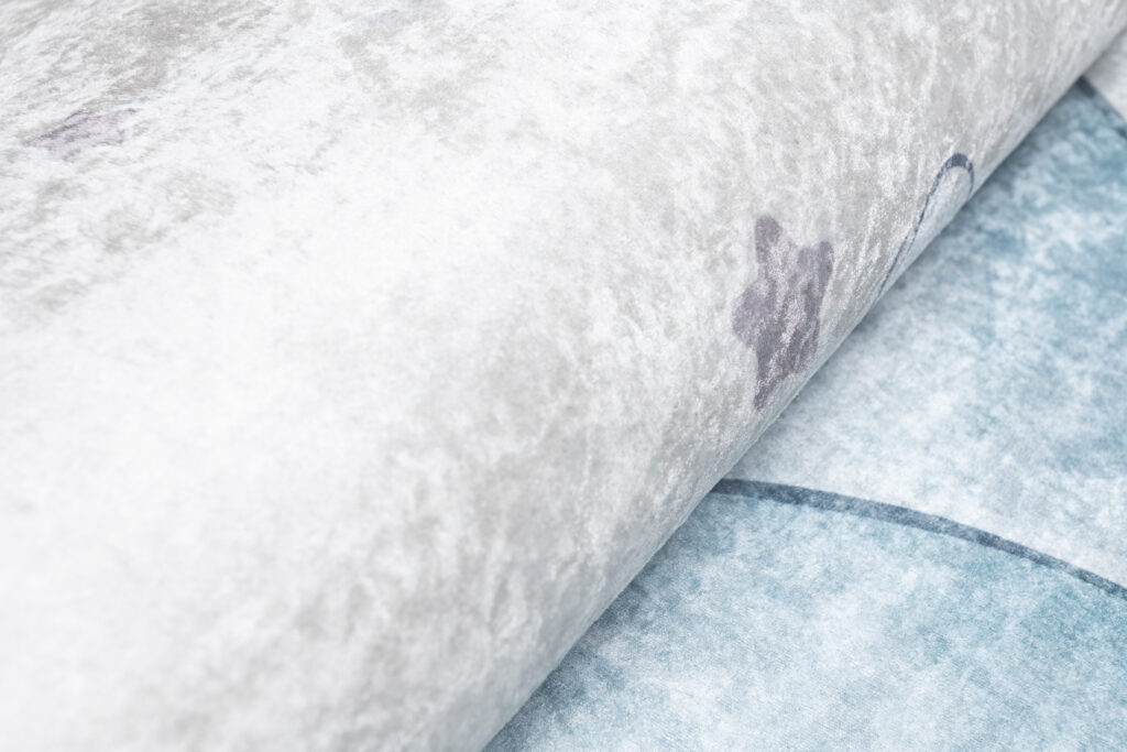 Tapis Emma Enfant Gris Éléphant Lune Antidérapant