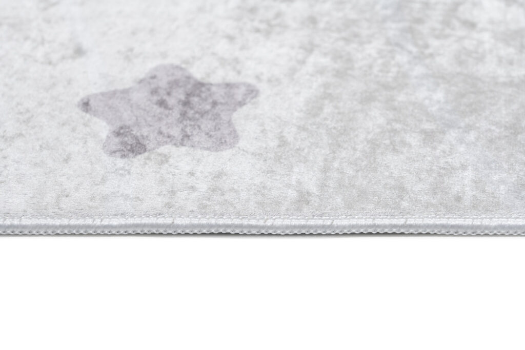 Tapis Emma Enfant Gris Éléphant Lune Antidérapant