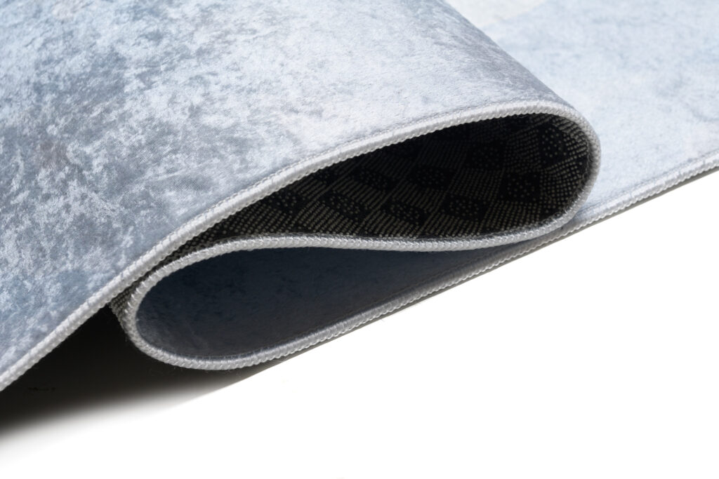 Tapis Emma Gris Bleu Panda Antidérapant