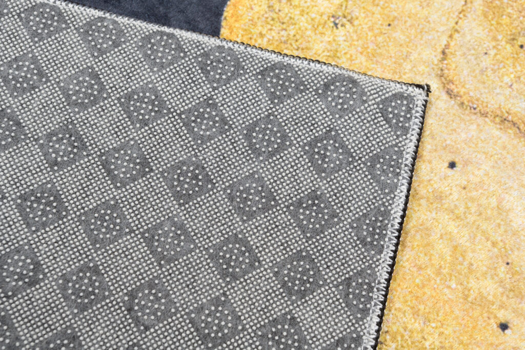 Tapis Toscana Gris Or Jaune Antidérapant