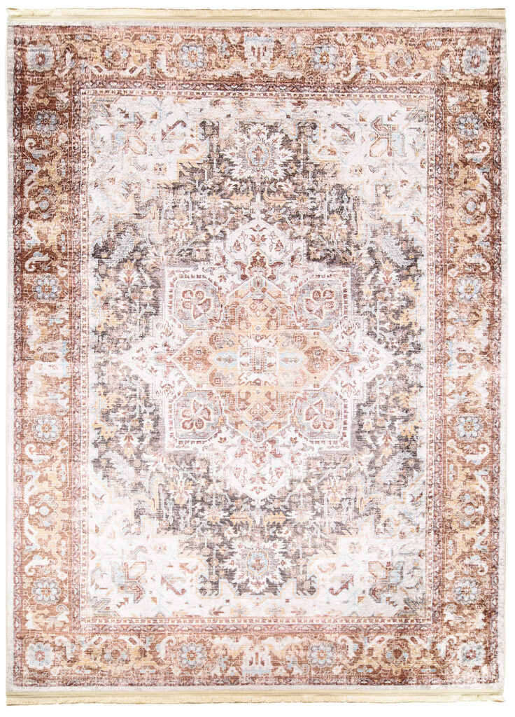 Tapis Victoria à Franges Classique Beige Crème
