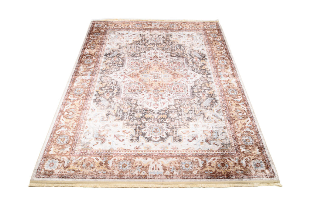 Tapis Victoria à Franges Classique Beige Crème