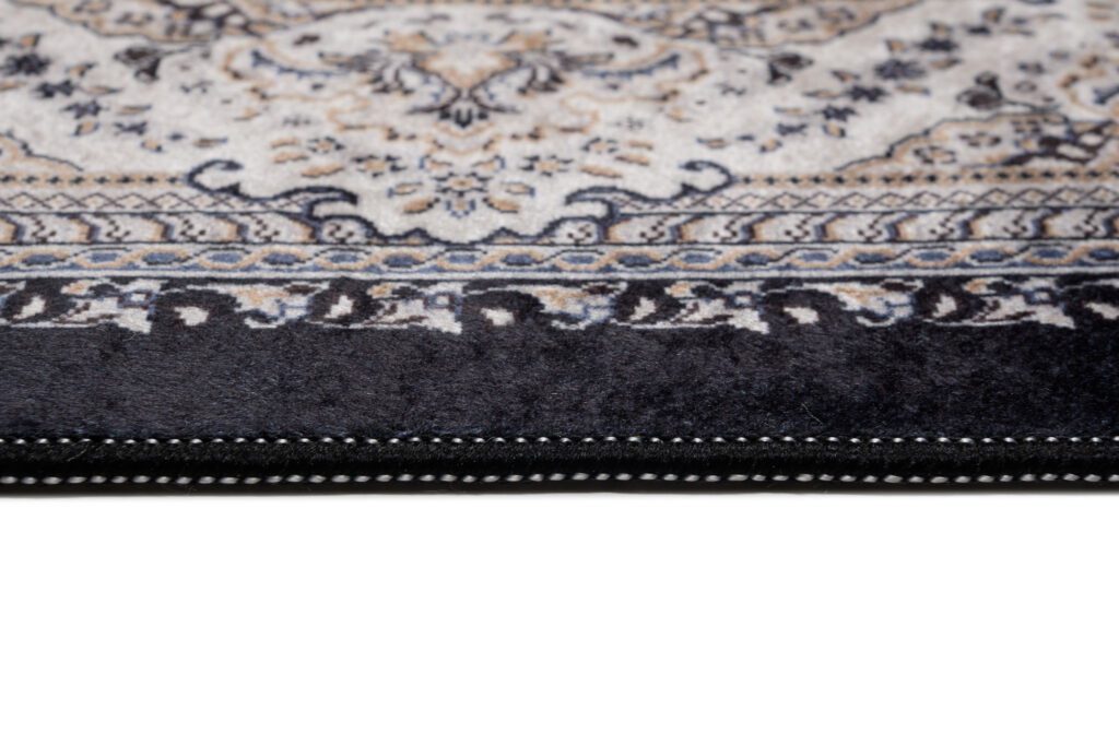 Tapis Victoria à Franges Classique Marron Rosette