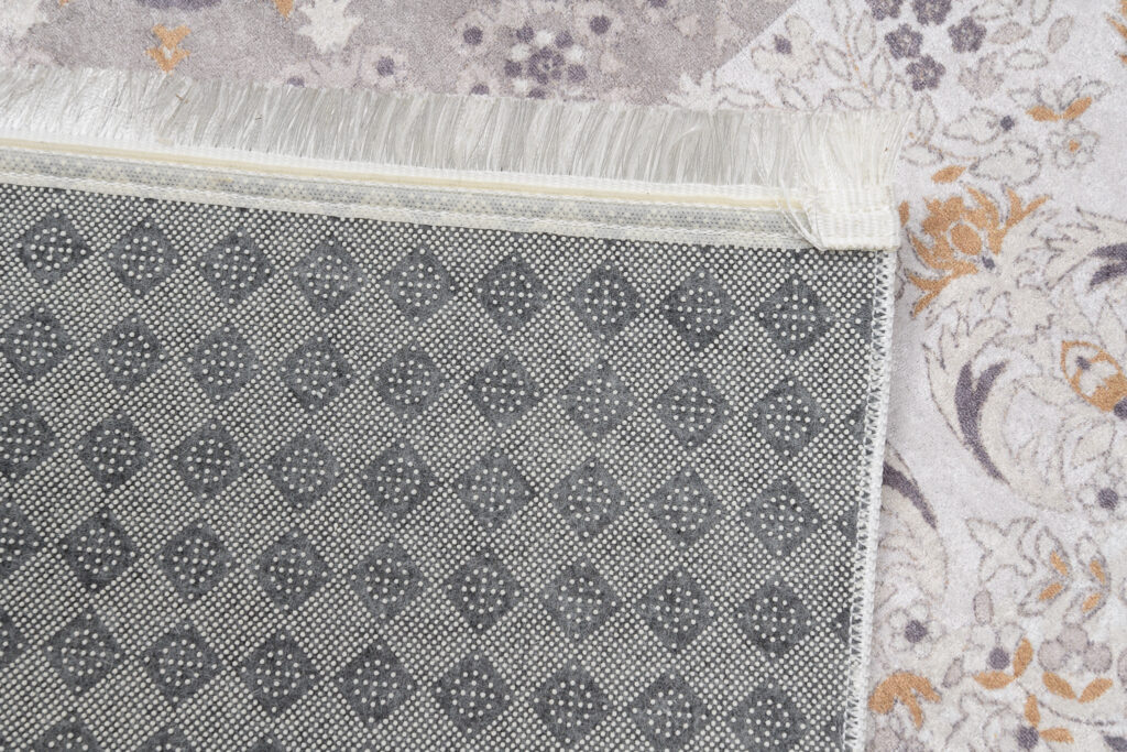 Tapis Victoria à Franges Crème Marron Rosette