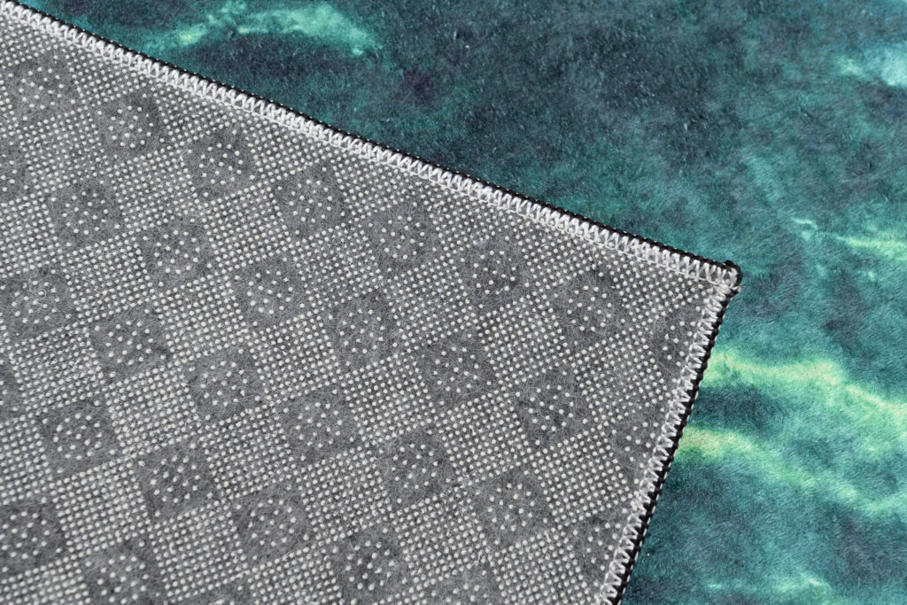 Tapis Toscana Abstrait Vert Foncé Antidérapant