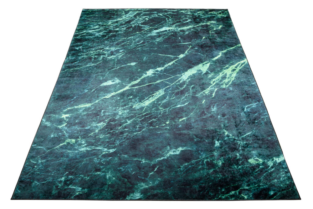 Tapis Toscana Abstrait Vert Foncé Antidérapant