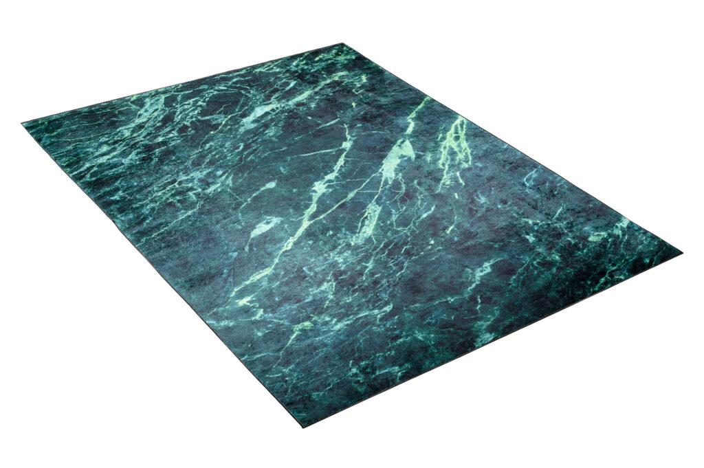 Tapis Toscana Abstrait Vert Foncé Antidérapant